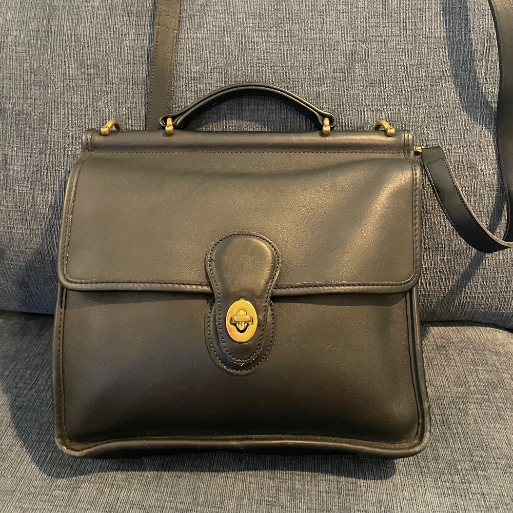 New Vintage Coach black station bag